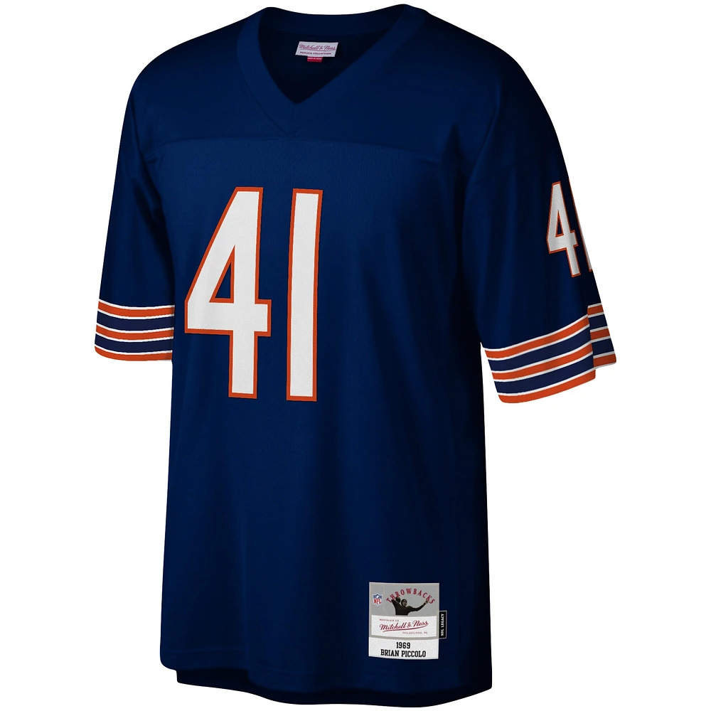 Maillot réplique Mitchell & Ness Brian Piccolo Chicago Bears Legacy pour hommes, bleu marine