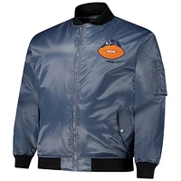 Men's Mitchell & Ness Charcoal Chicago Bears Big Tall Bomber Full-Zip Jacket