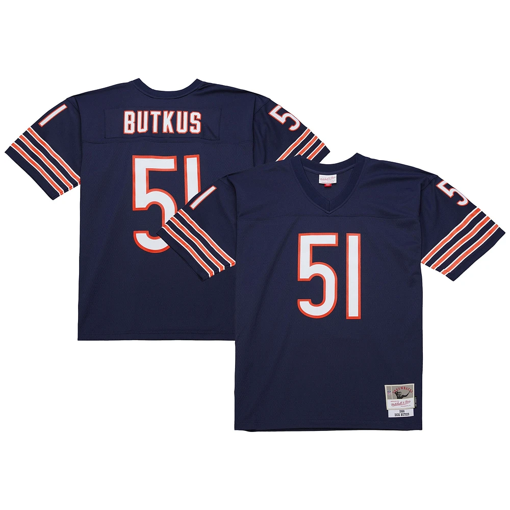 Maillot réplique Mitchell & Ness Dick Butkus marine Chicago Bears Legacy pour hommes