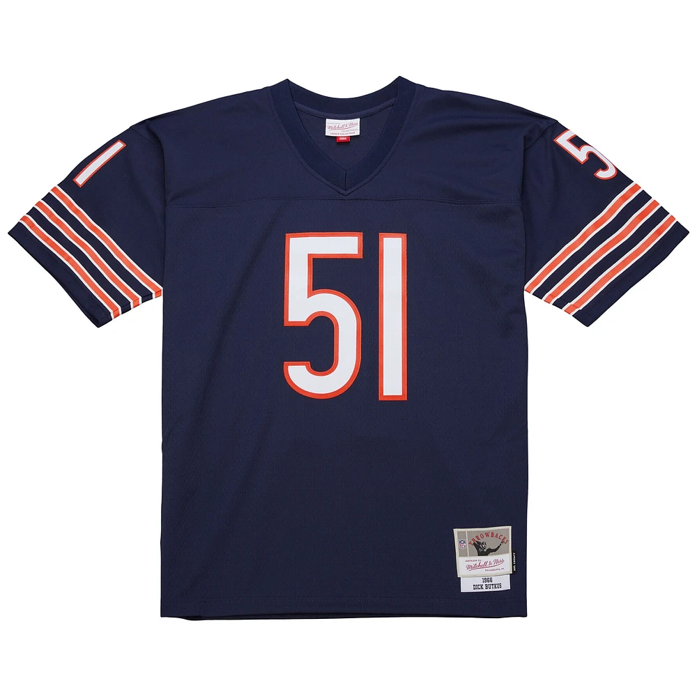 Maillot réplique Mitchell & Ness Dick Butkus marine Chicago Bears Legacy pour hommes