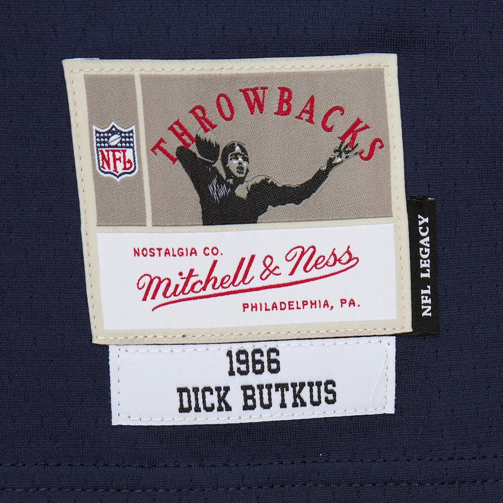 Maillot réplique Mitchell & Ness Dick Butkus marine Chicago Bears Legacy pour hommes