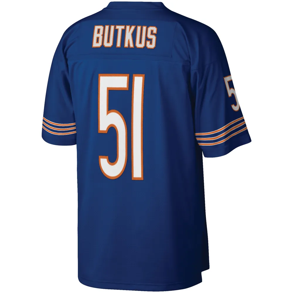 Maillot pour homme Mitchell & Ness Dick Butkus Navy Chicago Bears Retired Player Legacy Replica