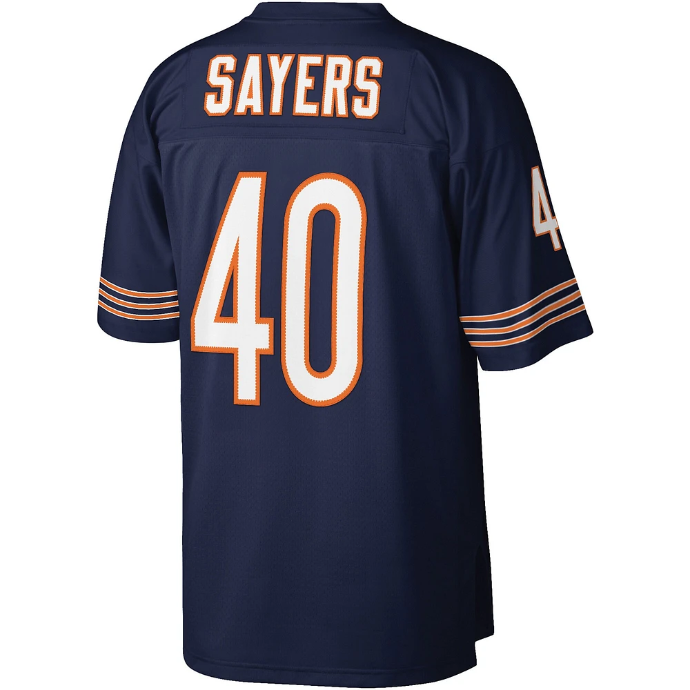 Maillot réplique Mitchell & Ness Gale Sayers pour hommes, bleu marine, Chicago Bears Legacy Replica