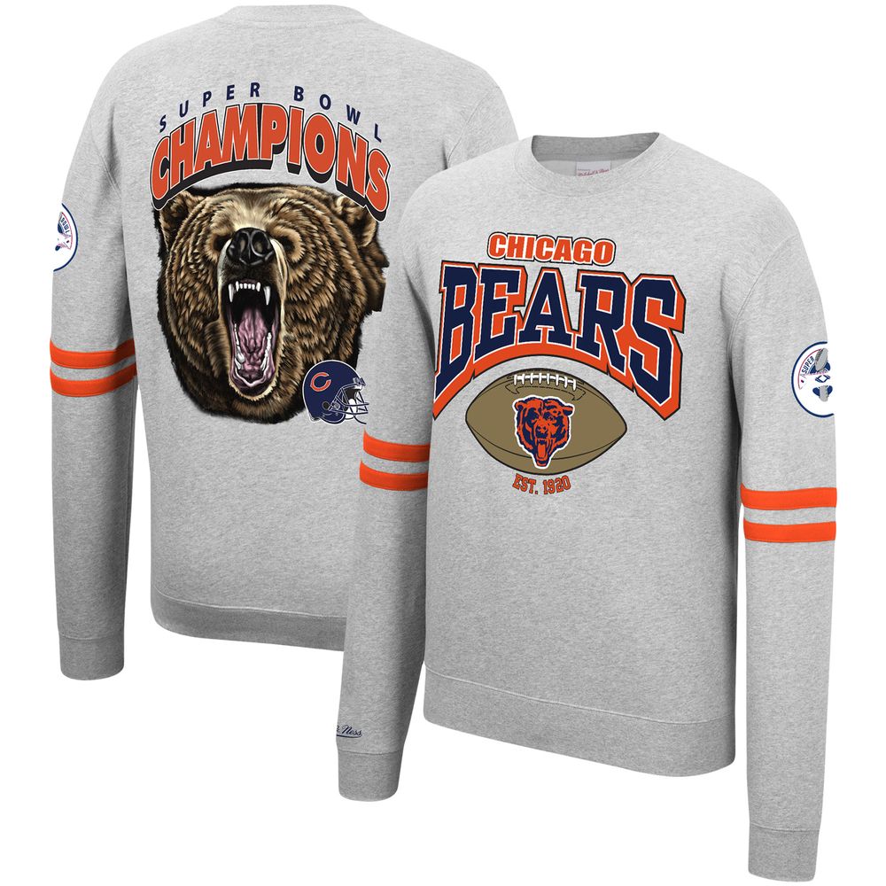 Youth Mitchell & Ness Gray Chicago Bears All Over Long Sleeve T-Shirt