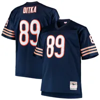 Men's Mitchell & Ness Mike Ditka Navy Chicago Bears Big Tall 1966 Retired Player Replica Jersey