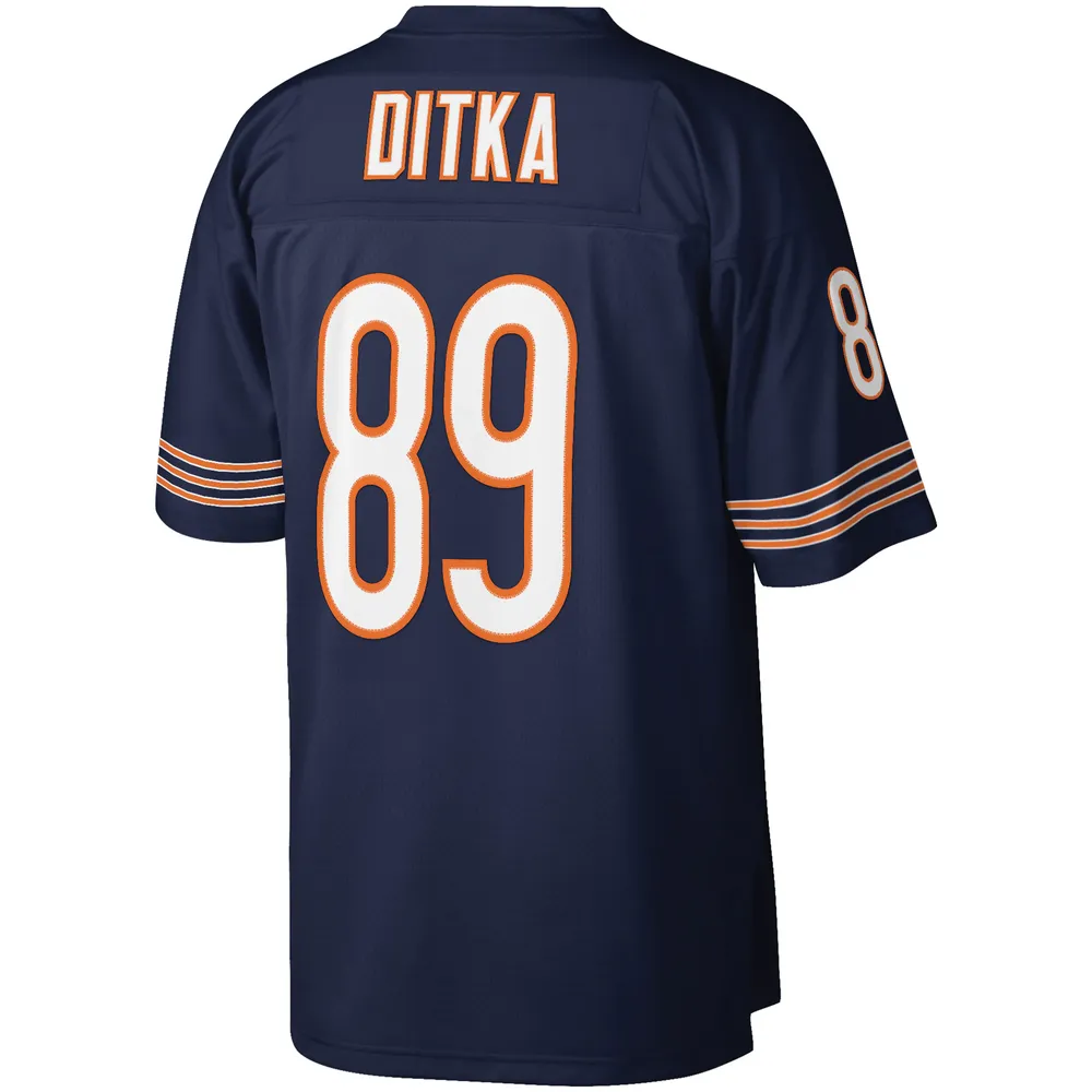 Maillot réplique Mitchell & Ness Mike Ditka des Chicago Bears pour hommes, joueur retraité, bleu marine