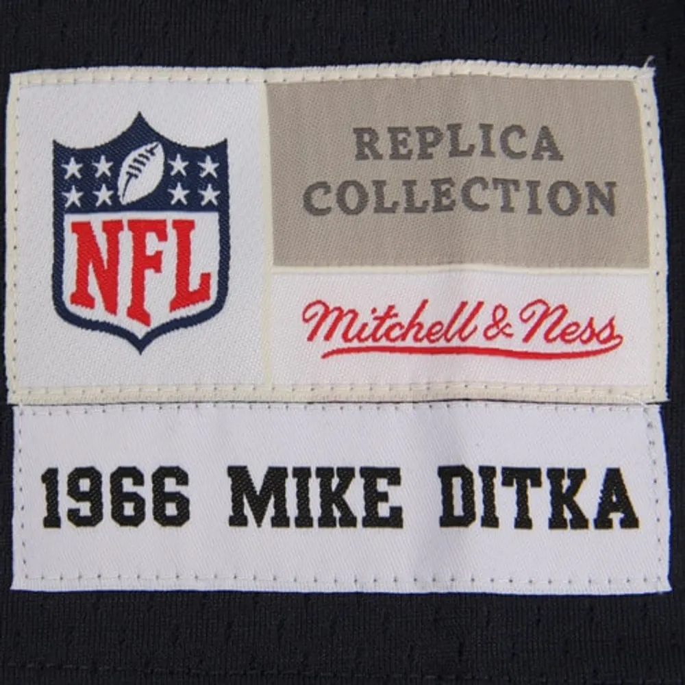 Maillot réplique Mitchell & Ness Mike Ditka des Chicago Bears pour hommes, joueur retraité, bleu marine