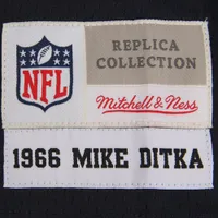 Maillot réplique Mitchell & Ness Mike Ditka des Chicago Bears pour hommes, joueur retraité, bleu marine