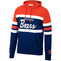 Men's Mitchell & Ness Navy/Orange Chicago Bears Head Coach Pullover - Hoodie