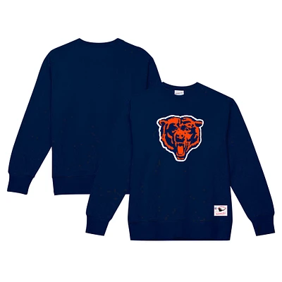 Men's Mitchell & Ness Navy Chicago Bears Basic Fleece Pullover Sweatshirt