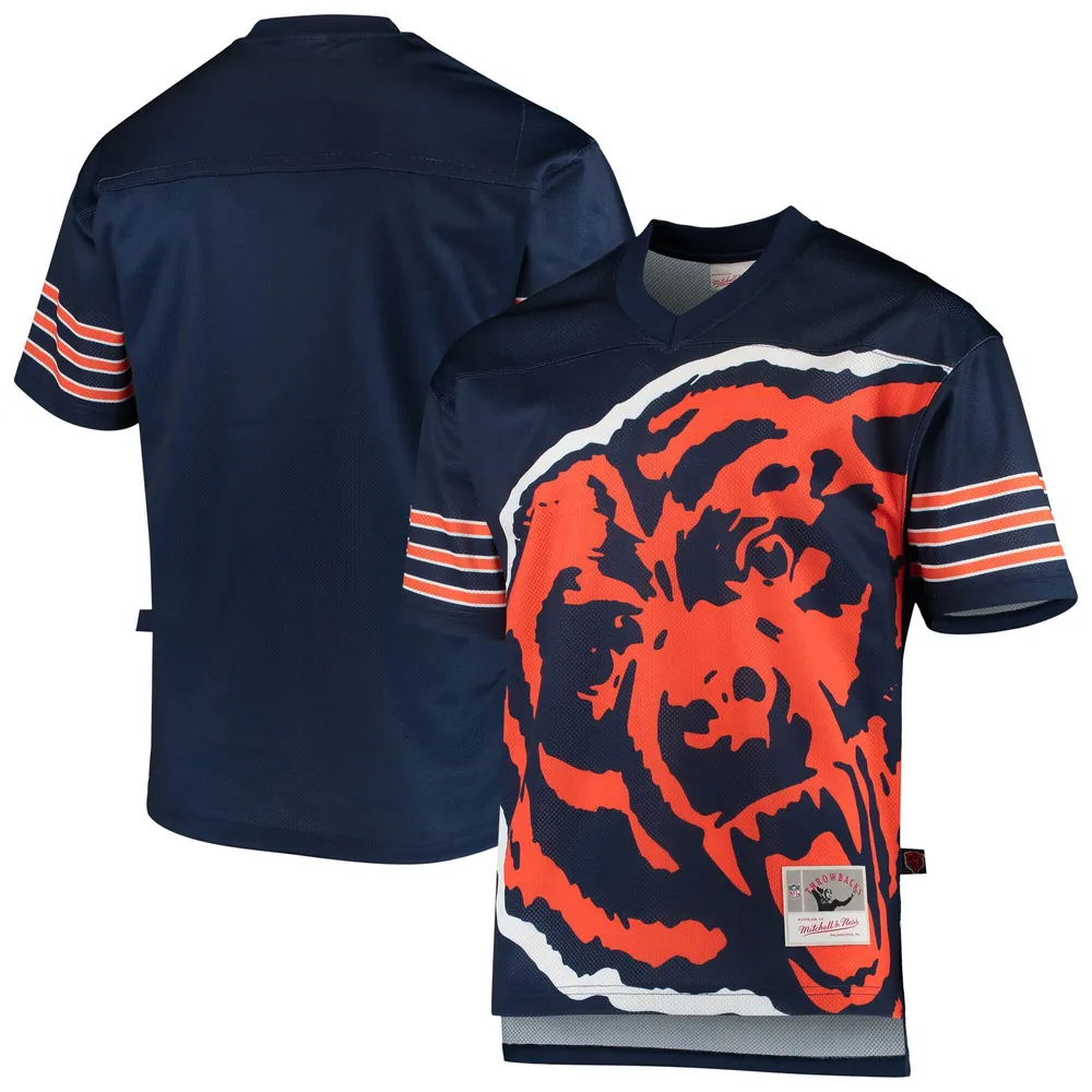 Men's Mitchell & Ness White Chicago Bears Fashion Mesh V-Neck T