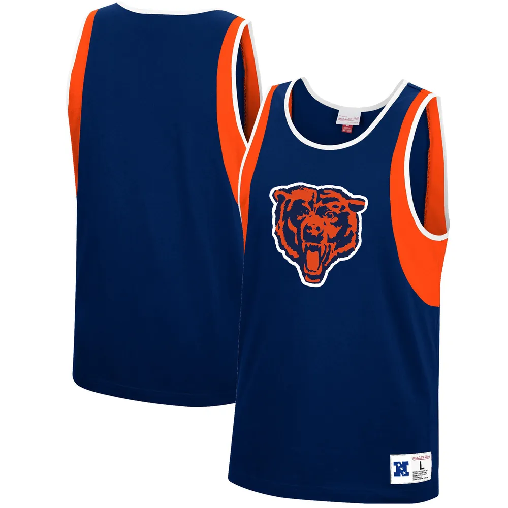 Lids Chicago Bears Mitchell & Ness Heritage Colorblock Tank Top -  Navy/Orange