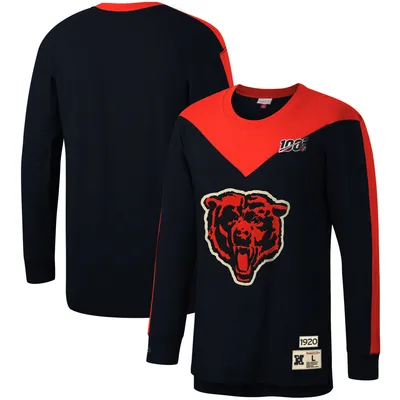 Men's Mitchell & Ness Walter Payton Navy Chicago Bears Big & Tall Retired Player Name & Number Long Sleeve Top