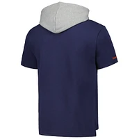 Chandail à capuchon manches courtes d'après-match des Chicago Bears de Mitchell & Ness pour homme, bleu marine