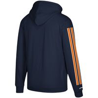 Men's Mitchell & Ness Navy Chicago Bears Three Stripe Pullover Hoodie