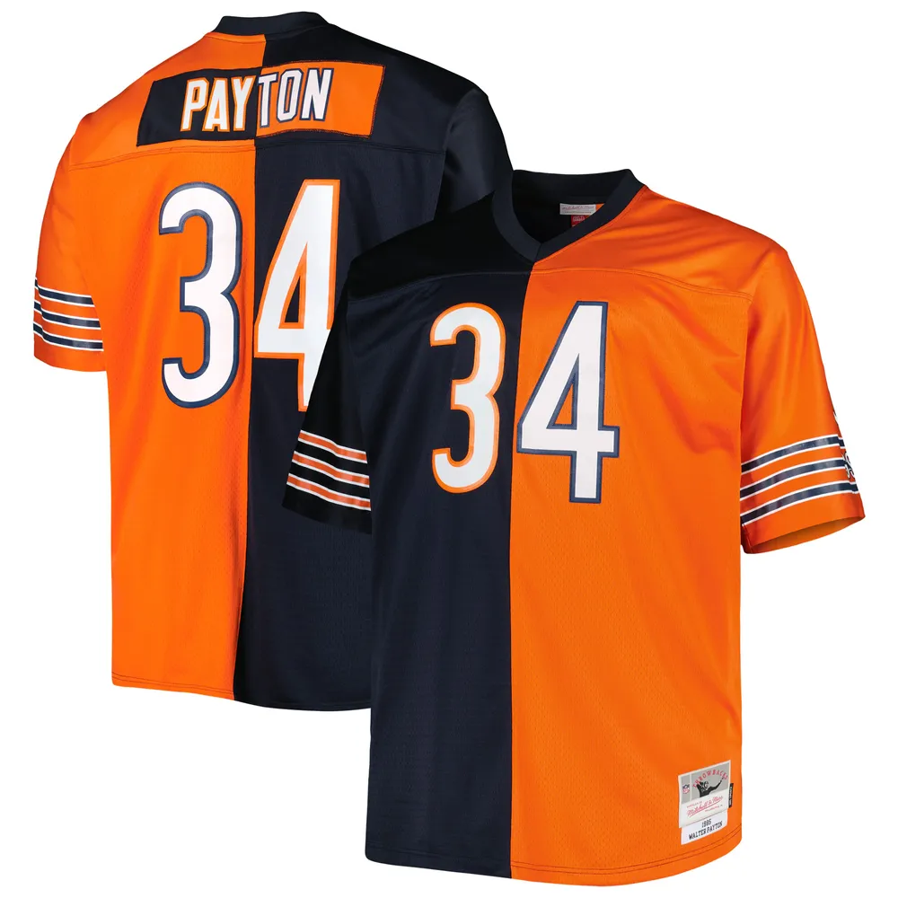 Lids Walter Payton Chicago Bears Mitchell Ness Big Tall Split Legacy Player Replica Jersey Navy/Orange | Green Tree Mall