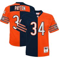 Men's Mitchell & Ness Walter Payton Navy/Orange Chicago Bears Big Tall Split Legacy Retired Player Replica Jersey