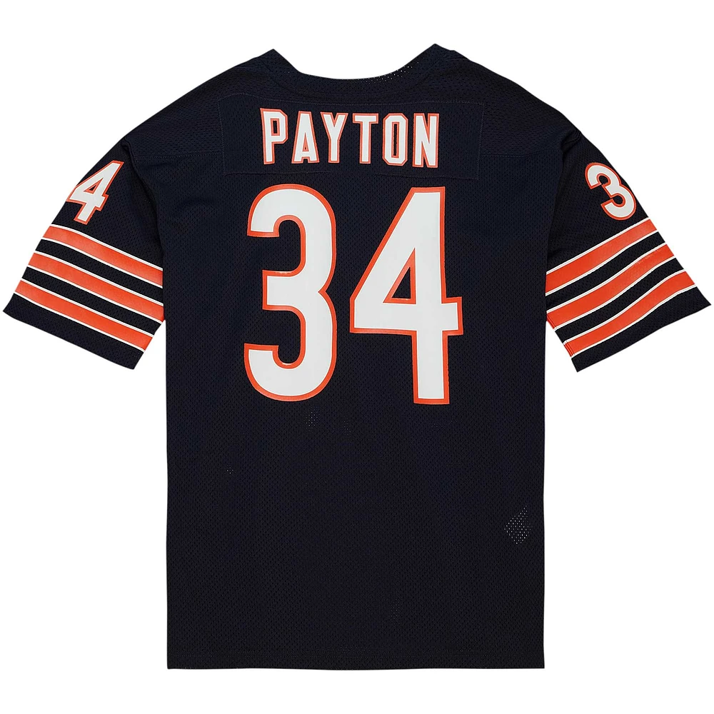 Maillot de joueur retraité authentique Throwback 1983 Mitchell & Ness Walter Payton Navy Chicago Bears pour hommes