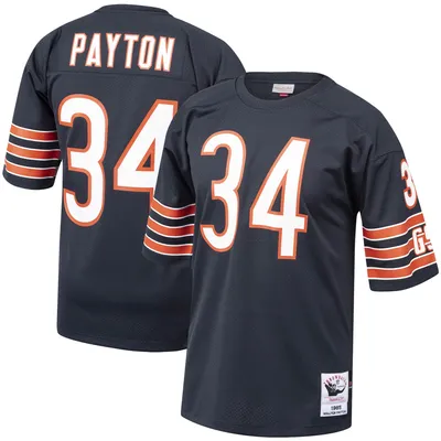 Men's Mitchell & Ness Walter Payton Black Chicago Bears Retired Player Name & Number Mesh Top