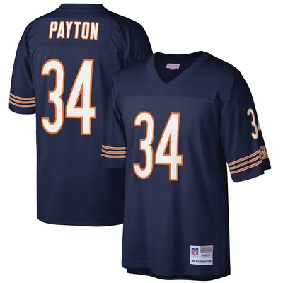 Men's Mitchell & Ness Walter Payton Navy Chicago Bears Big Tall 1985 Retired Player Replica Jersey