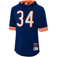 Men's Mitchell & Ness Walter Payton Navy Chicago Bears Retired Player Mesh Name Number Hoodie T-Shirt