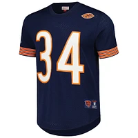 Mitchell & Ness Walter Payton pour hommes, bleu marine, Chicago Bears, nom et numéro du joueur retraité, haut en maille