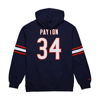 Sweat à capuche pour homme Mitchell & Ness Walter Payton bleu marine avec nom et numéro de joueur retraité des Chicago Bears