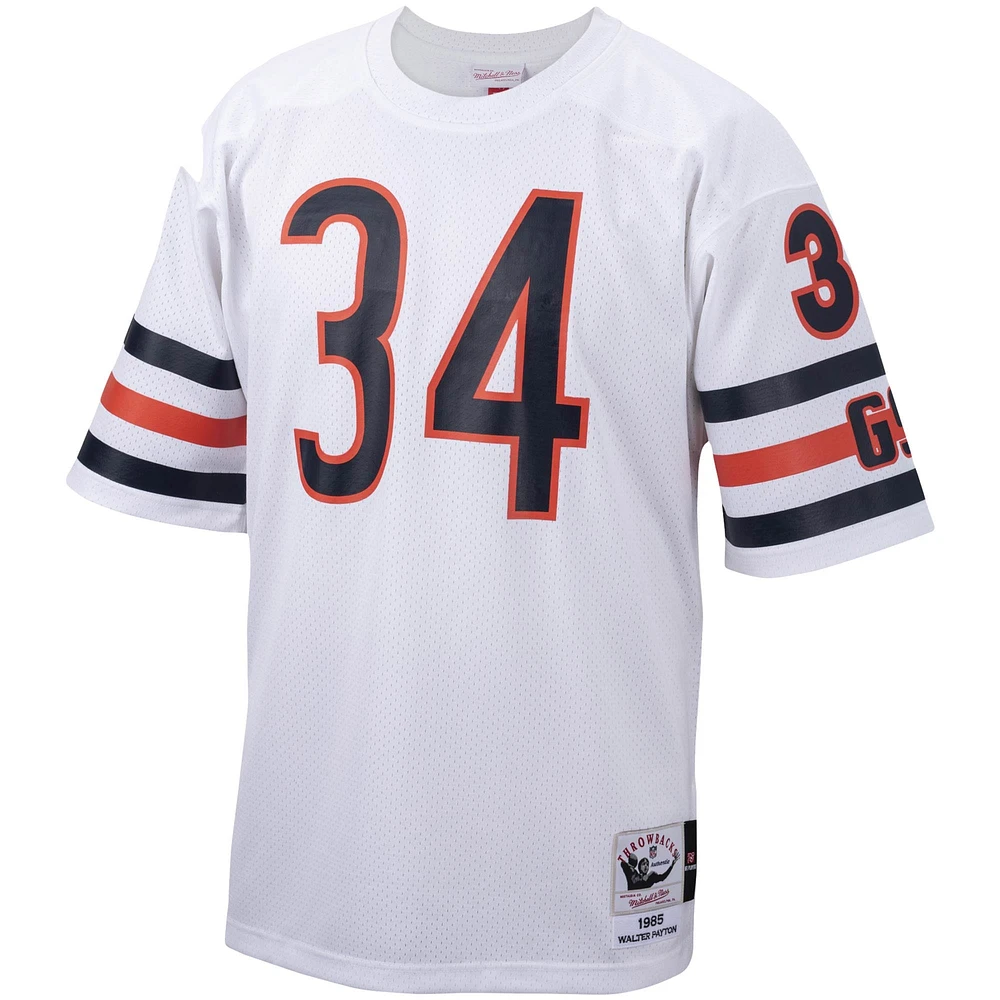 Maillot de joueur retraité authentique Throwback des Chicago Bears Mitchell & Ness Walter Payton blanc pour hommes