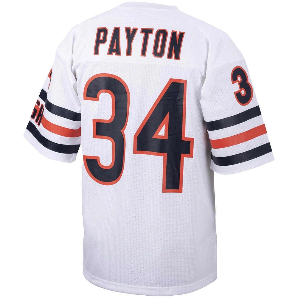 Maillot de joueur retraité authentique Throwback des Chicago Bears Mitchell & Ness Walter Payton blanc pour hommes