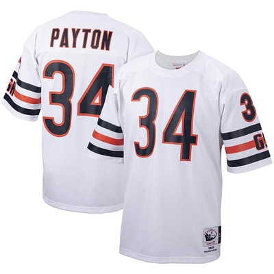 Maillot de joueur retraité authentique Throwback des Chicago Bears Mitchell & Ness Walter Payton blanc pour hommes