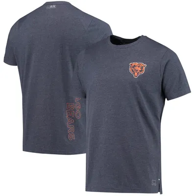 Men's Nike Orange/Navy Chicago Bears Fan Gear Colorblock Tri-Blend T-Shirt