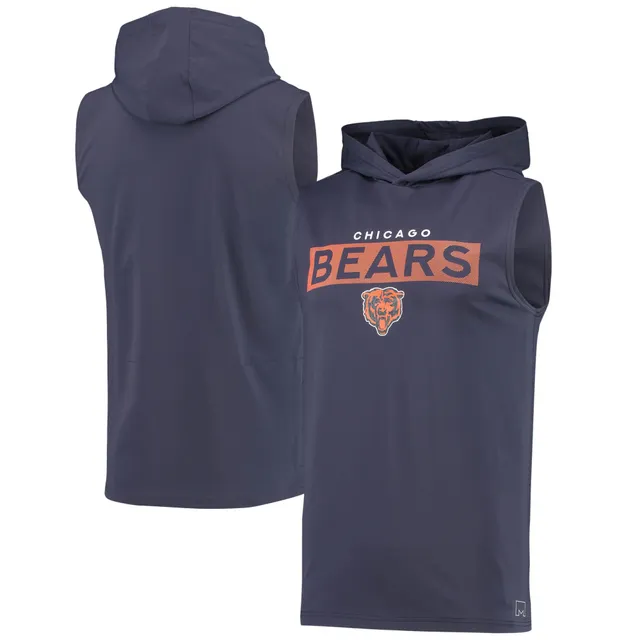 Men's Fanatics Branded Orange/Navy Chicago Bears Linear Logo Pullover Hoodie  