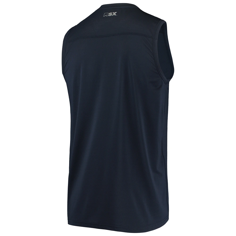 Débardeur MSX by Michael Strahan bleu marine Chicago Bears Rebound pour homme