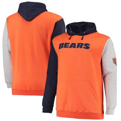 Chicago Bears Big & Tall Pullover Hoodie - Navy/Orange