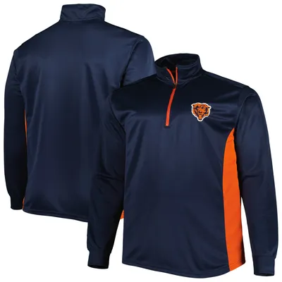 Chicago Bears Big & Tall Quarter-Zip Top - Navy