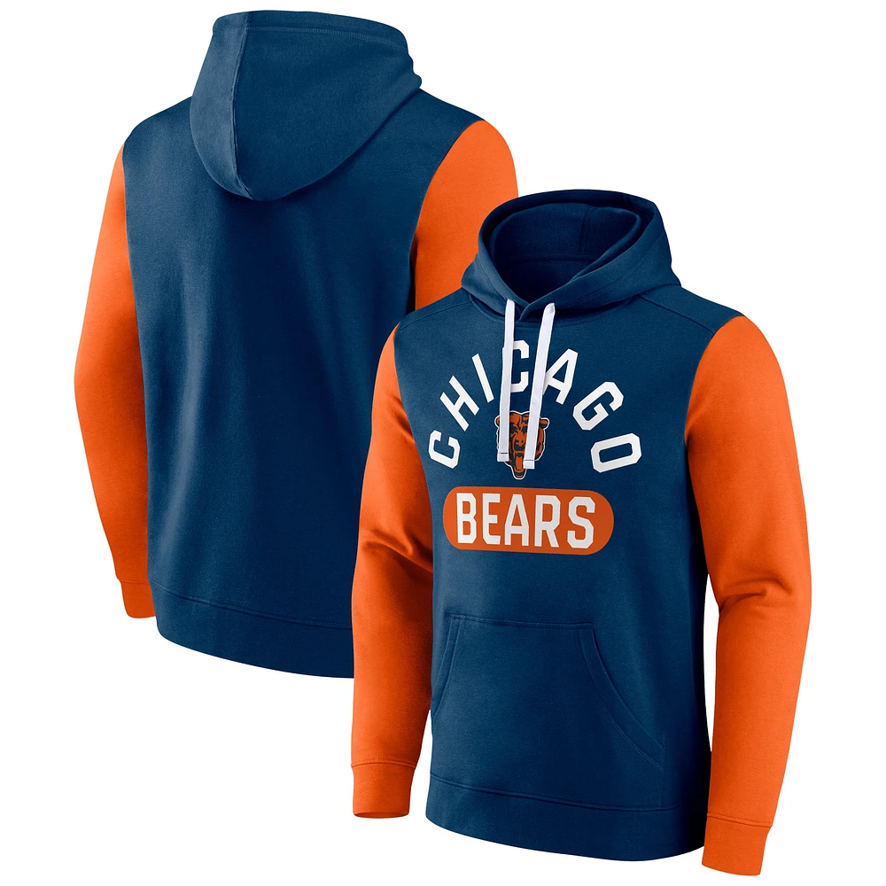 Men's Navy Chicago Bears Extra Point Pullover Hoodie