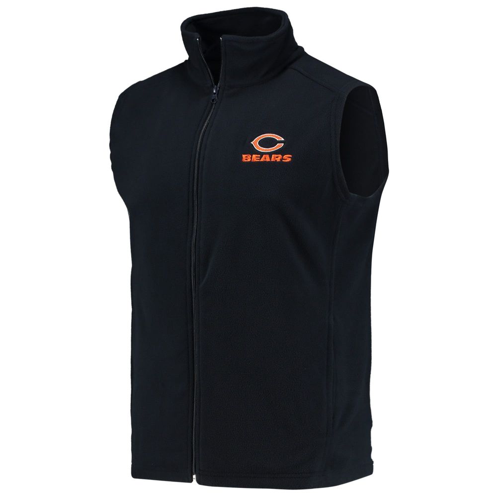 Men's Navy Chicago Bears Houston Fleece Full-Zip Vest