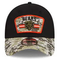 Casquette 39THIRTY Flex Hat Chicago Bears 2021 Salute To Service New Era pour homme, noir/camouflage