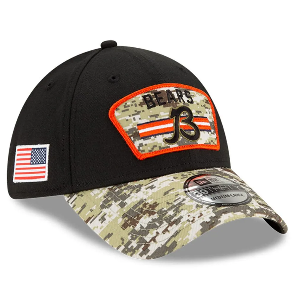 Lids Chicago Bears New Era 2021 Salute To Service B 39THIRTY Flex Hat -  Black/Camo