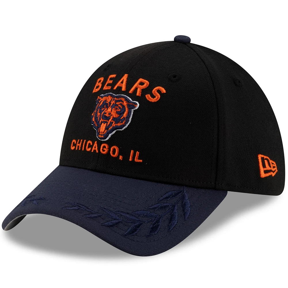 Men's New Era Black/Navy Chicago Bears 2025 NFL Draft 39THIRTY Flex Hat