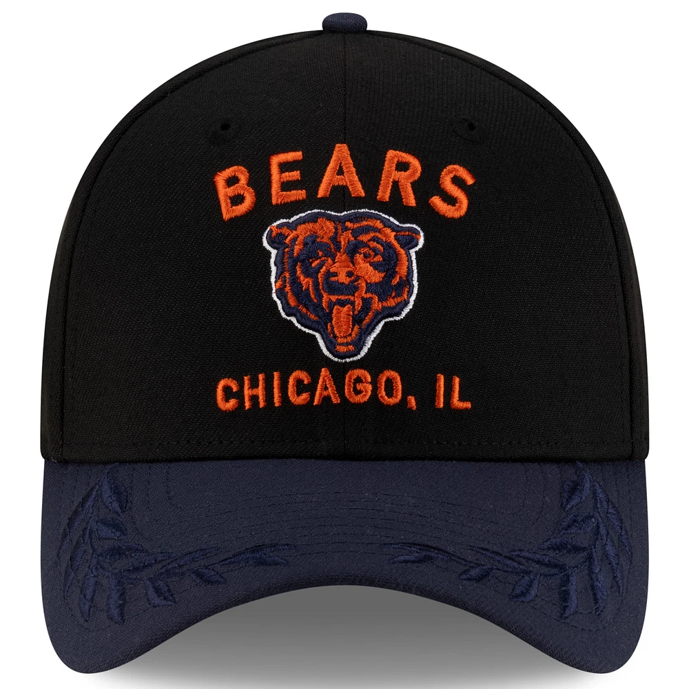 Men's New Era Black/Navy Chicago Bears 2025 NFL Draft 39THIRTY Flex Hat