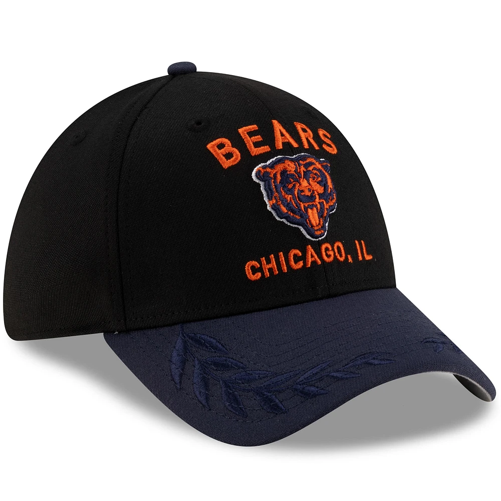 Men's New Era Black/Navy Chicago Bears 2025 NFL Draft 39THIRTY Flex Hat