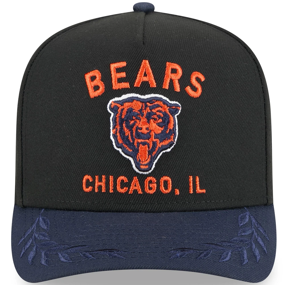 Men's New Era Black/Navy Chicago Bears 2025 NFL Draft 9FIFTY A-Frame Snapback Hat