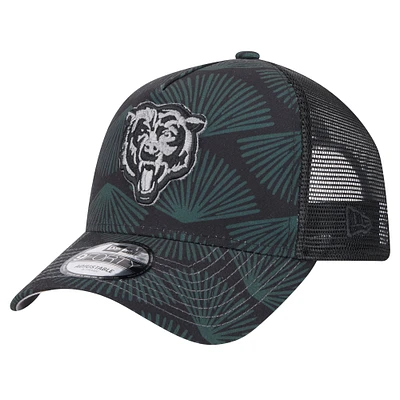 Casquette réglable Agave Trucker 9FORTY Chicago Bears New Era noire pour hommes