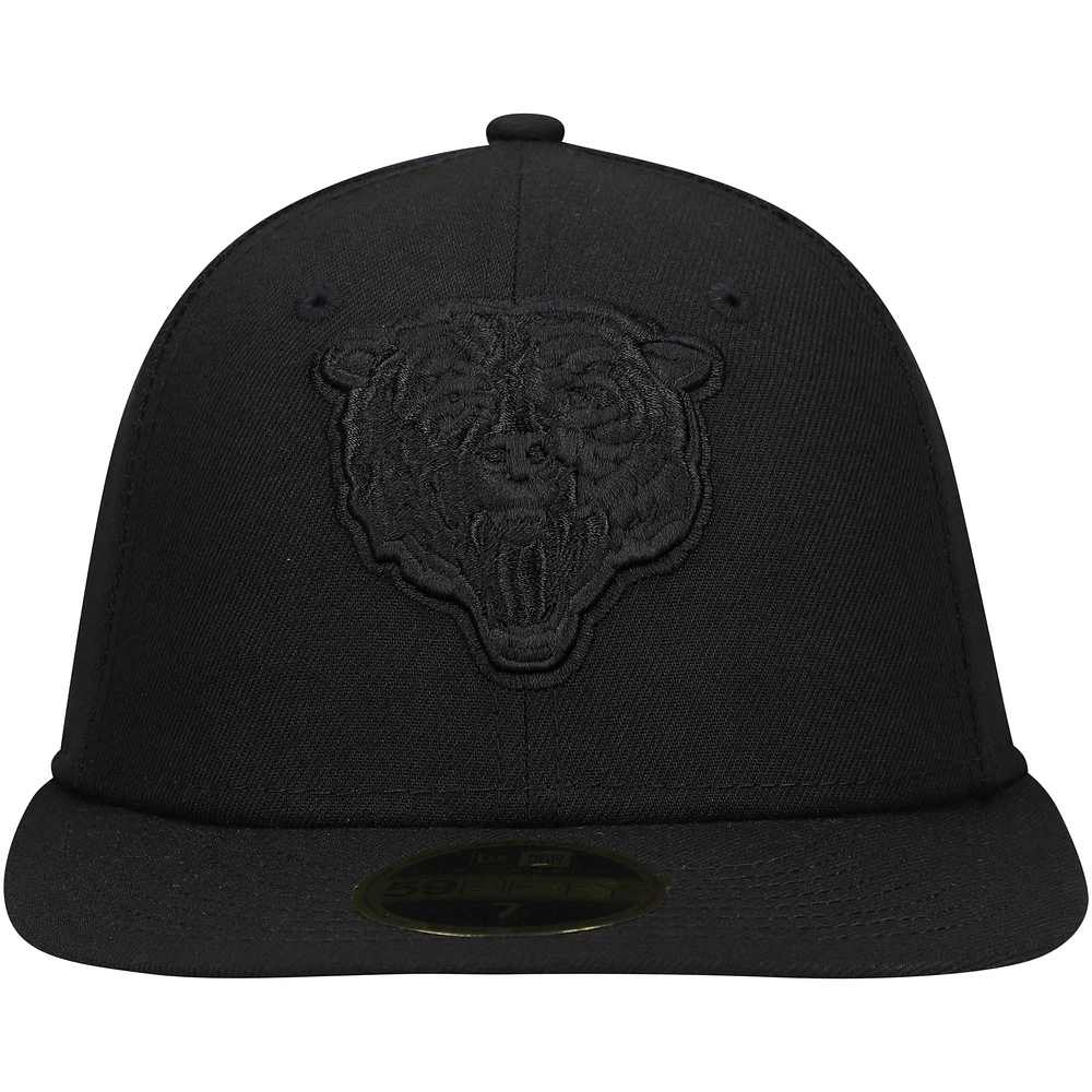 Men's New Era Black Chicago Bears on Low Profile 59FIFTY II Fitted Hat