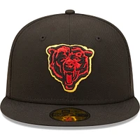 Men's New Era Black Chicago Bears  Cobra Kai 59FIFTY Fitted Hat