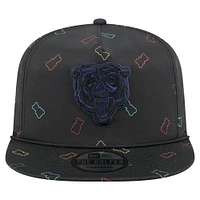 Men's New Era Black Chicago Bears Gummy Golfer Snapback Hat