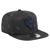 Men's New Era Black Chicago Bears Gummy Golfer Snapback Hat