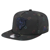 Men's New Era Black Chicago Bears Gummy Golfer Snapback Hat