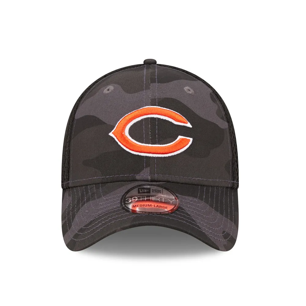 Men's New Era Black Chicago Bears Logo 39THIRTY Flex Hat